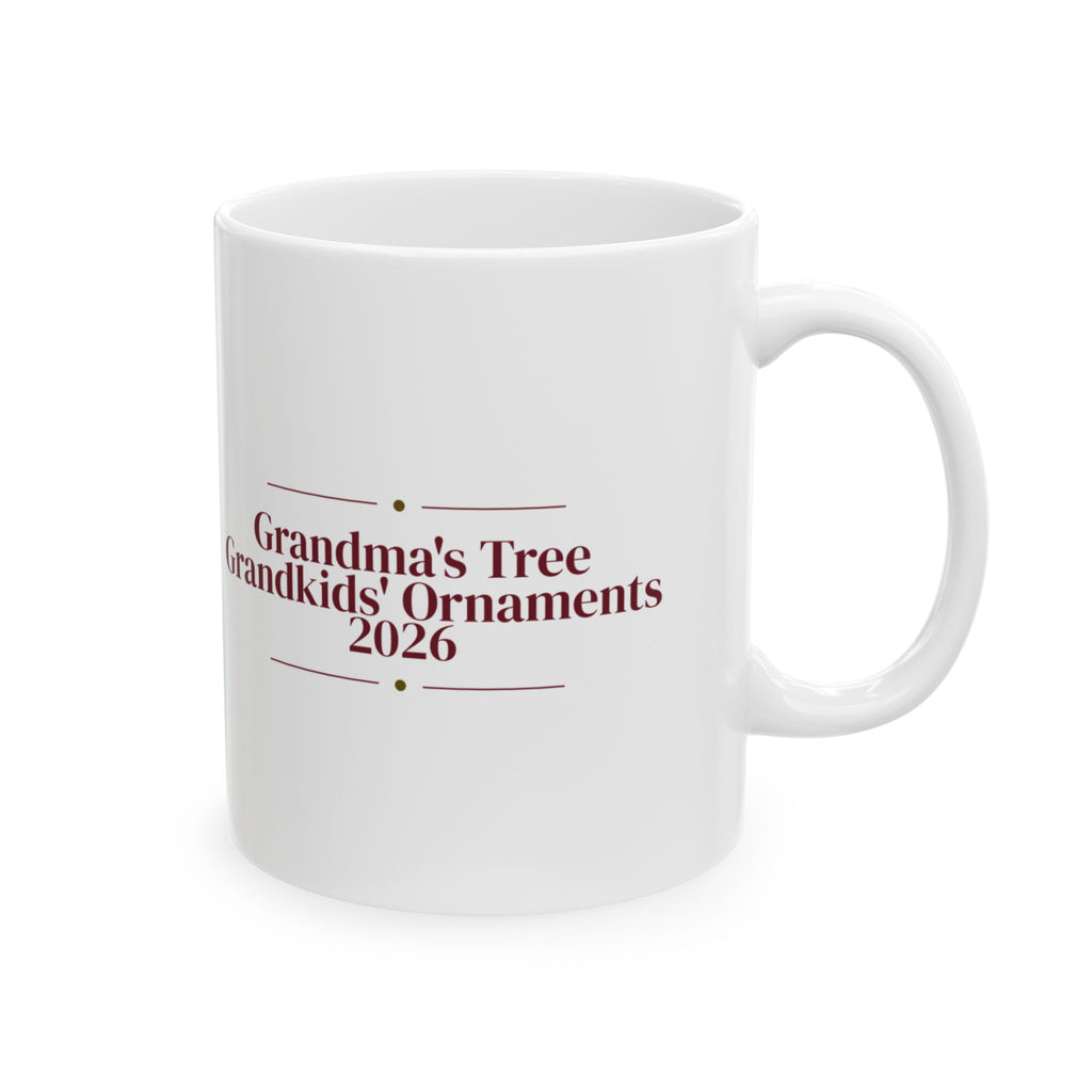 Christmas Coffee Mug Grandma's Tree Grandkids' Ornaments 2026