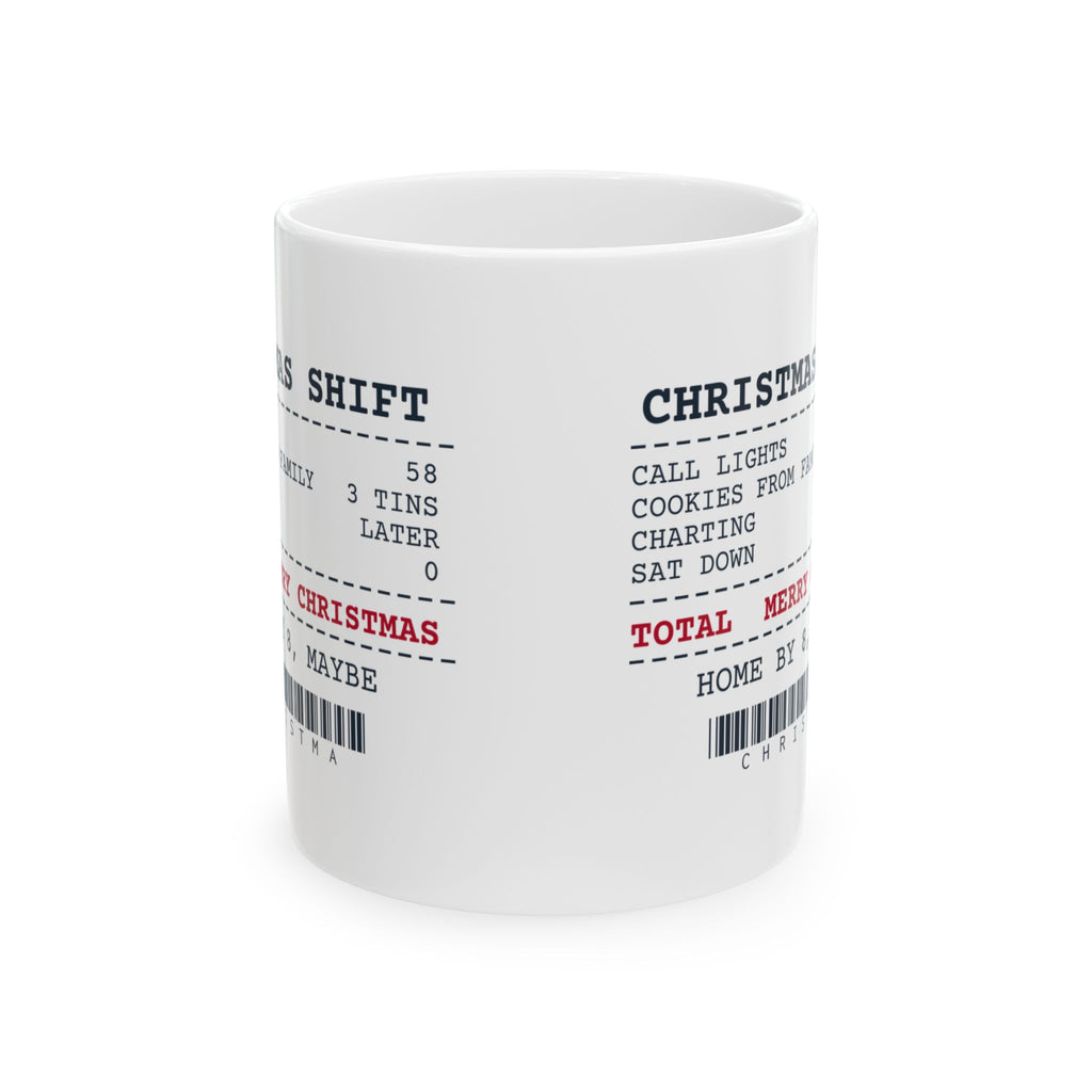 Funny Christmas Nurse Coffee Mug Call Lights 58 Cookie Tins 3 Receipt