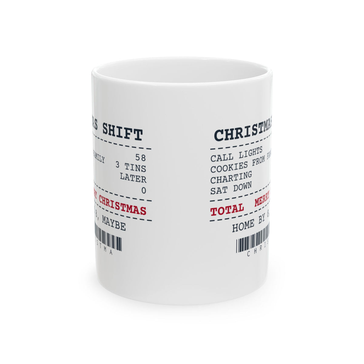 Funny Christmas Nurse Coffee Mug Call Lights 58 Cookie Tins 3 Receipt