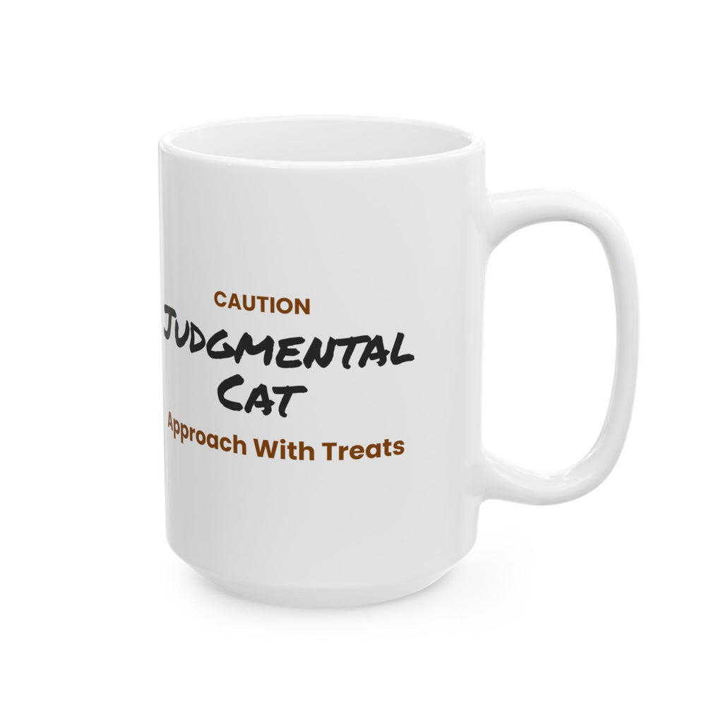 Funny Cat Valentine Coffee Mug Judgmental Cat Sign For Cat Lovers
