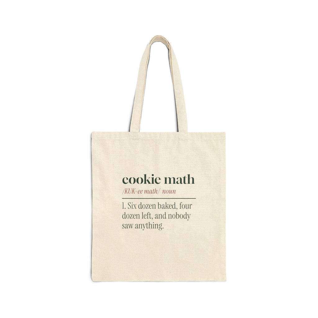 Funny Christmas Baking Tote Bag Cookie Math Definition For Bakers