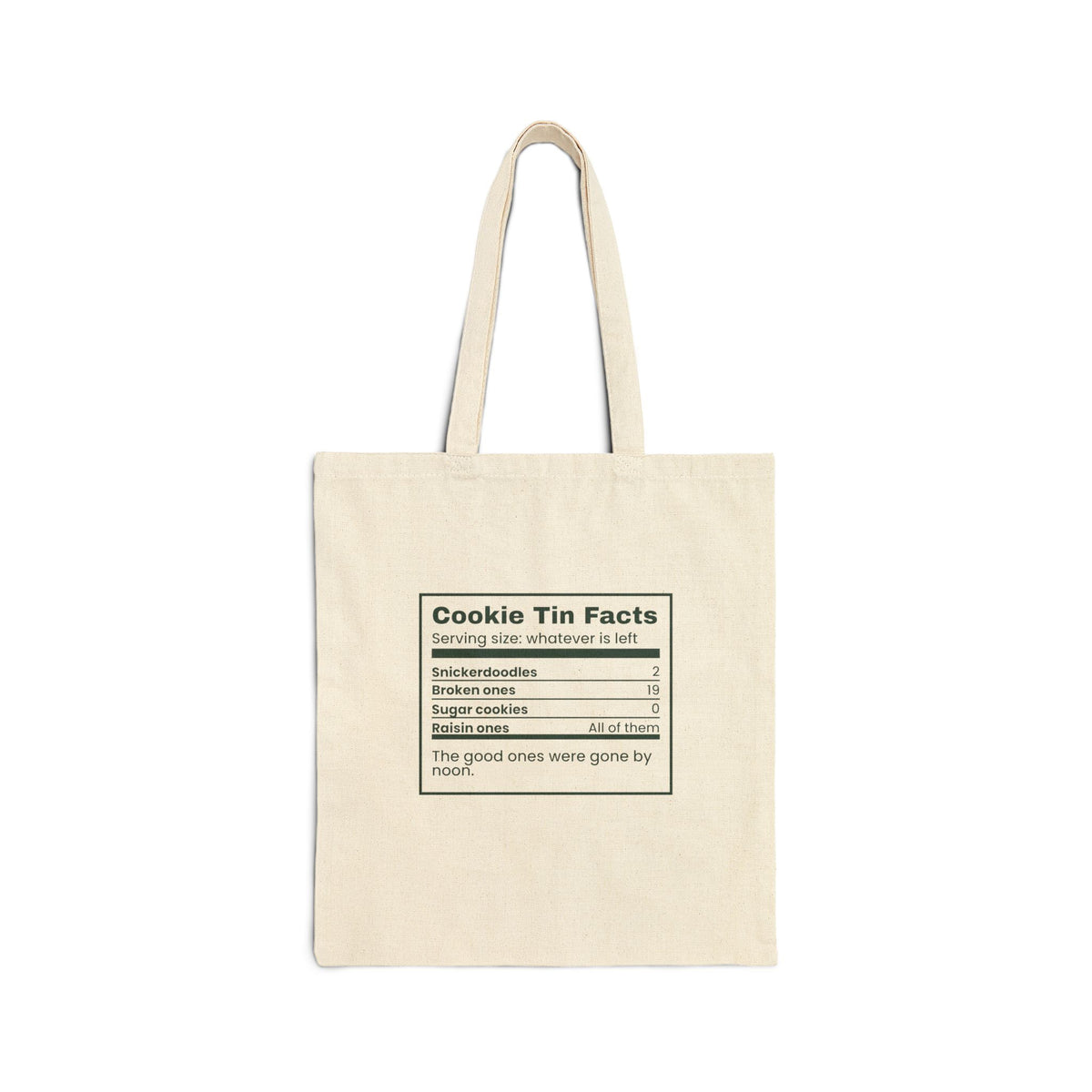 Funny Christmas Cookie Tote Bag Cookie Tin Nutrition Facts