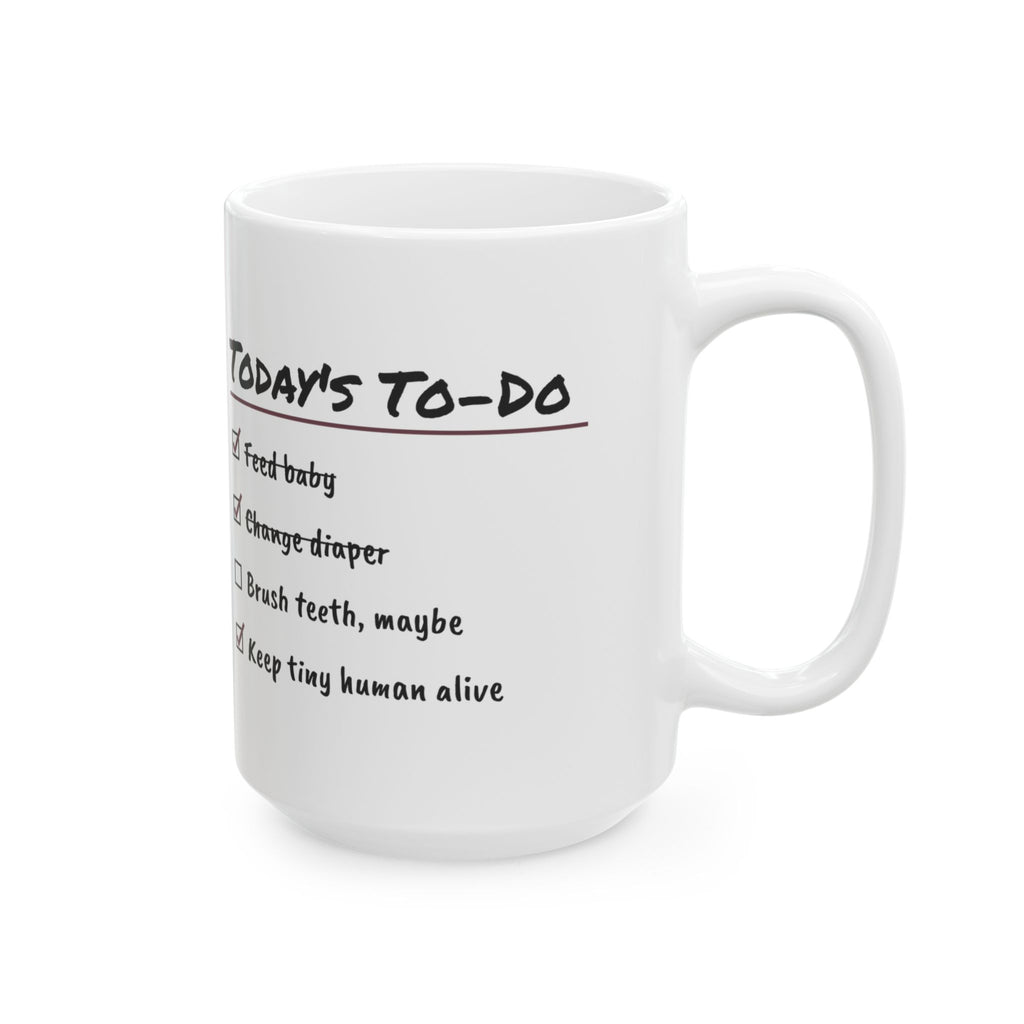 New Mom Coffee Mug Today's To-Do Checklist For First Time Moms