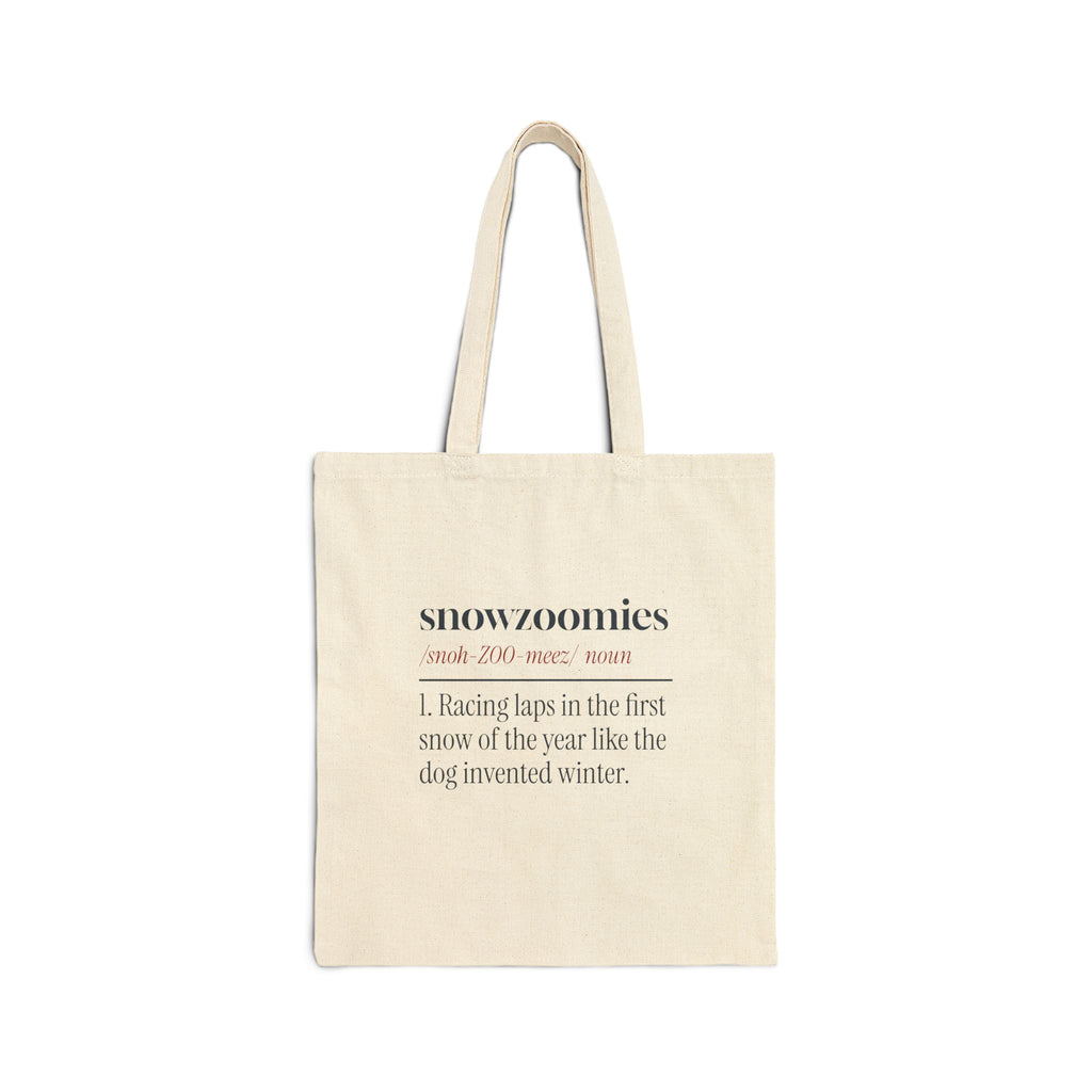 Funny Christmas Dog Tote Bag Snowzoomies Definition For Dog Owners
