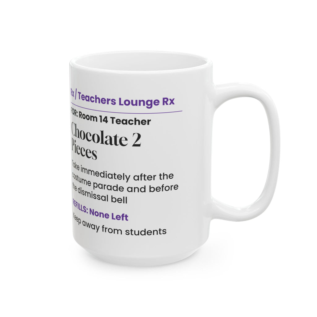Spooky Teacher Coffee Mug Chocolate Prescription For Teachers