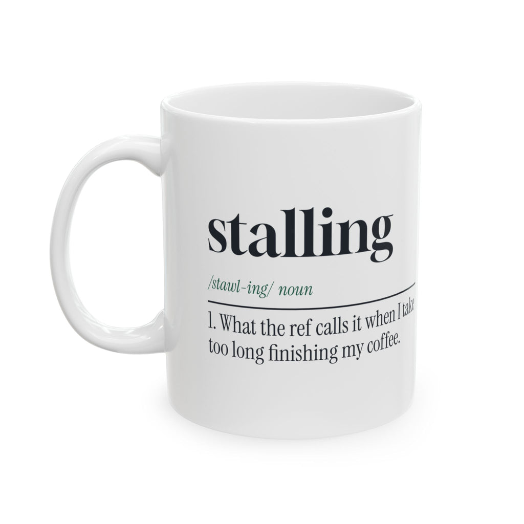 Funny Wrestling Coach Coffee Mug Stalling Dictionary Definition