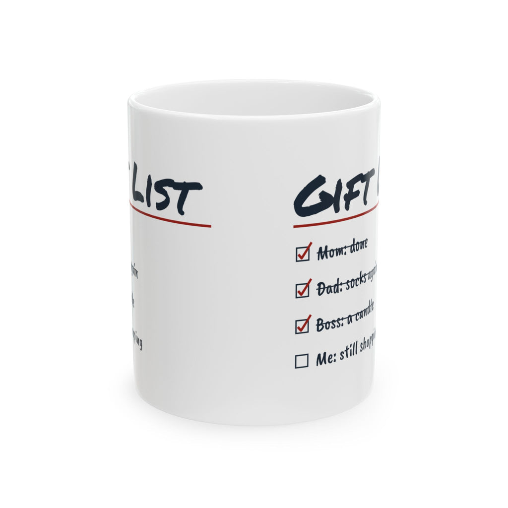 Funny Christmas Shopping Coffee Mug Shopping List Me Still Shopping