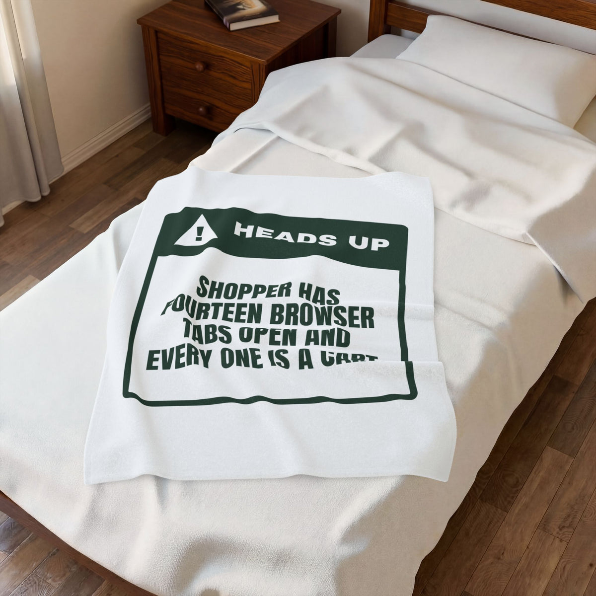 Funny Christmas Shopping Throw Blanket Fourteen Tabs Open All Shopping