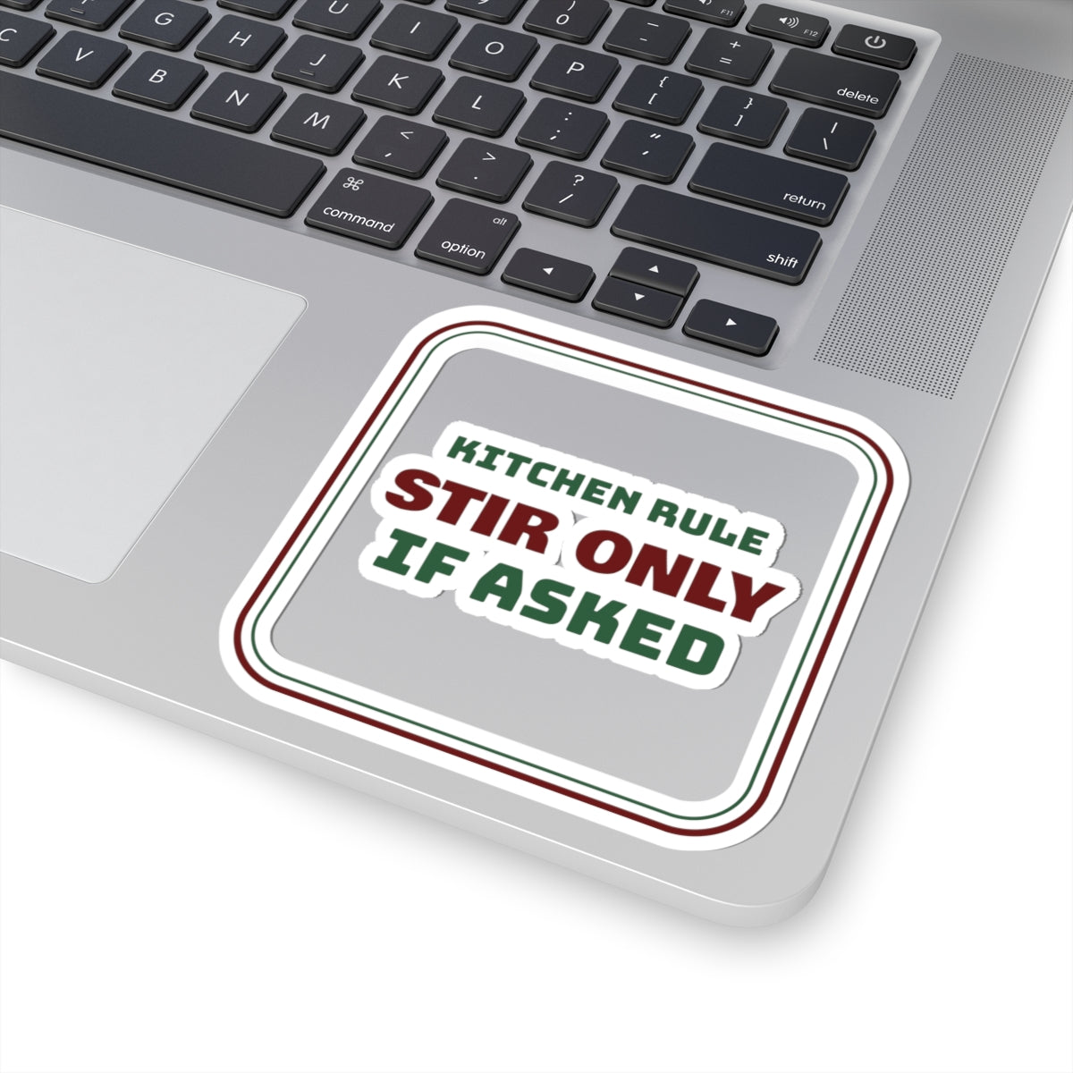 Funny Christmas Hostess Sticker Stir Only If Asked Kitchen Sign