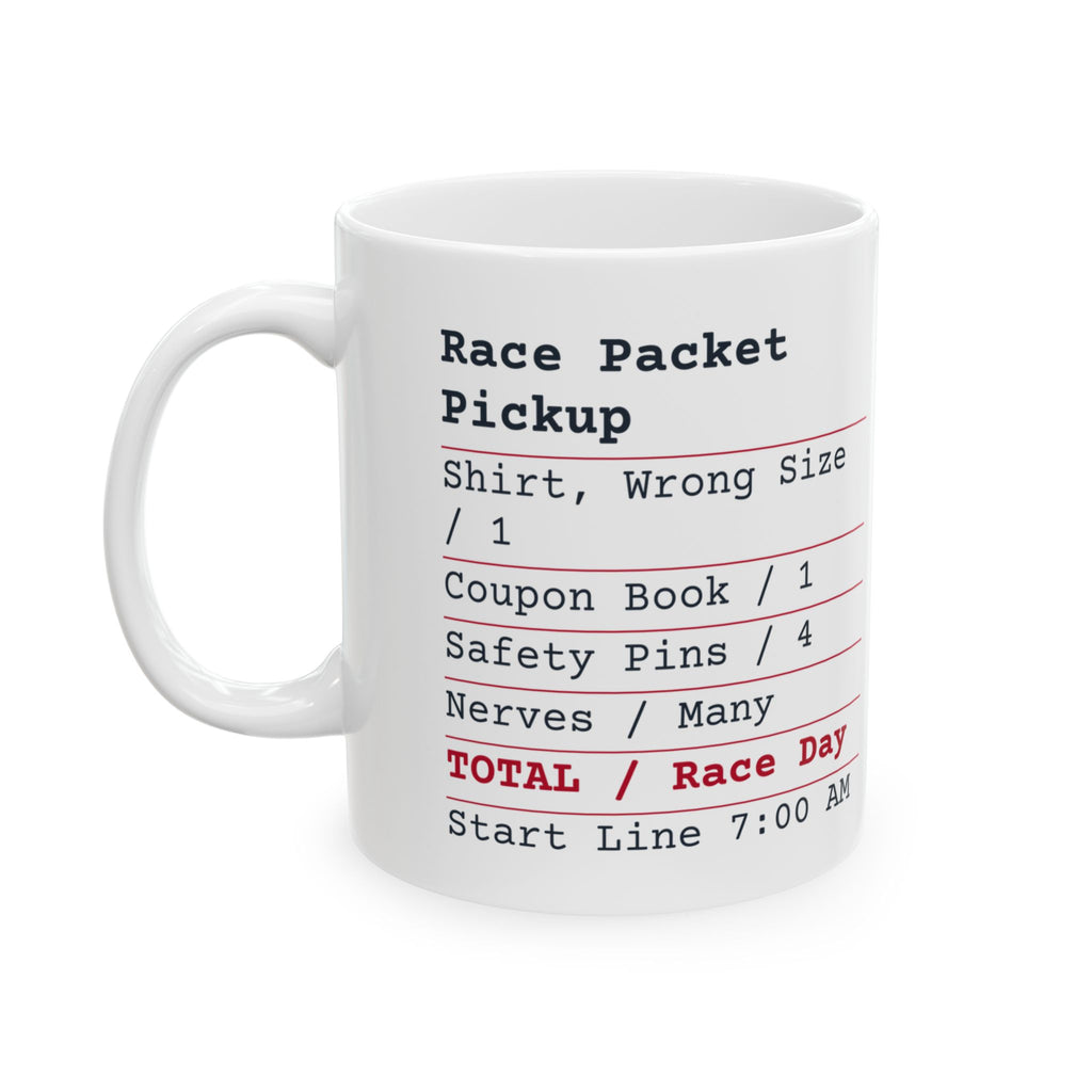 Funny Runner Coffee Mug Race Packet Pickup Receipt For Runners