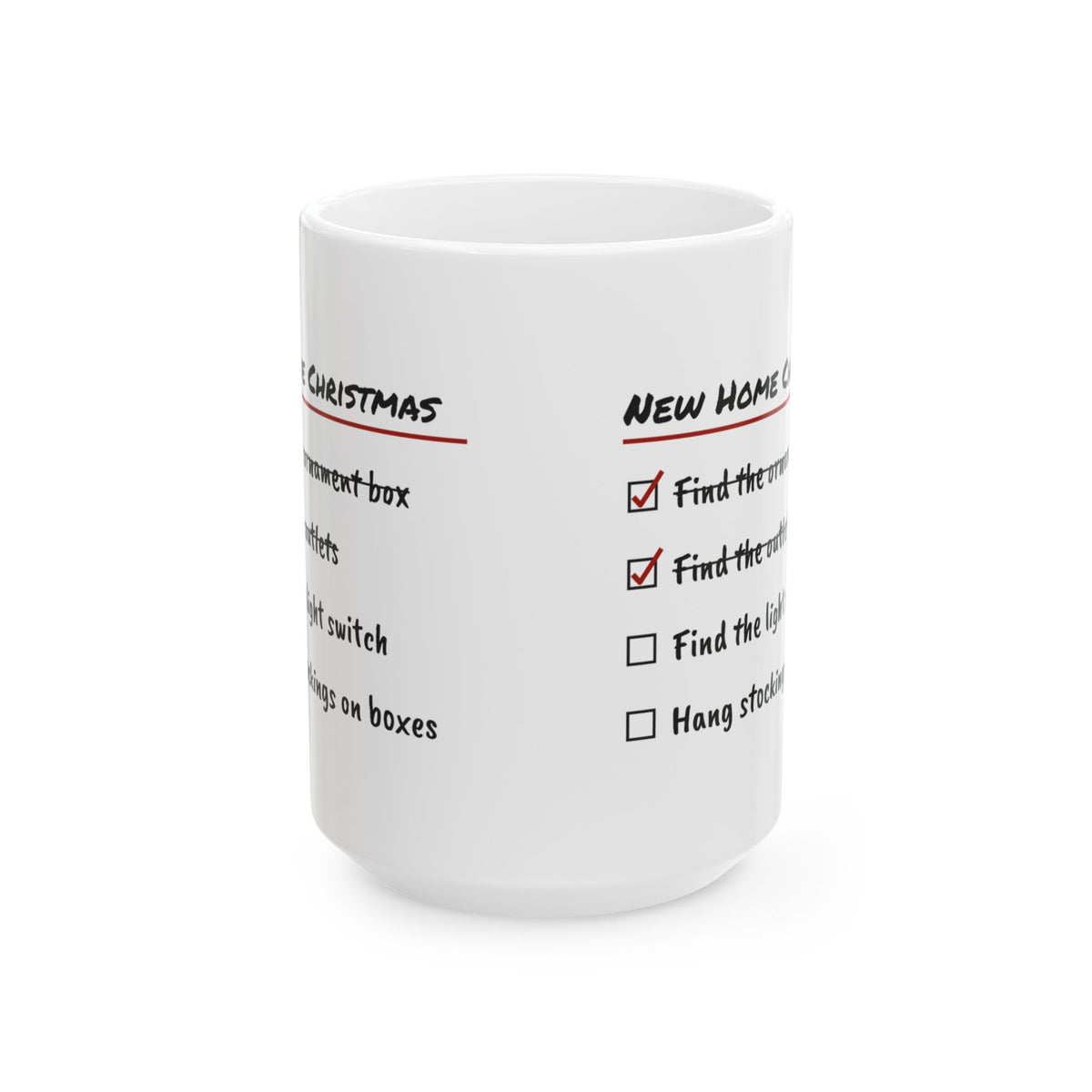 Funny Christmas Coffee Mug New Home Christmas Checklist