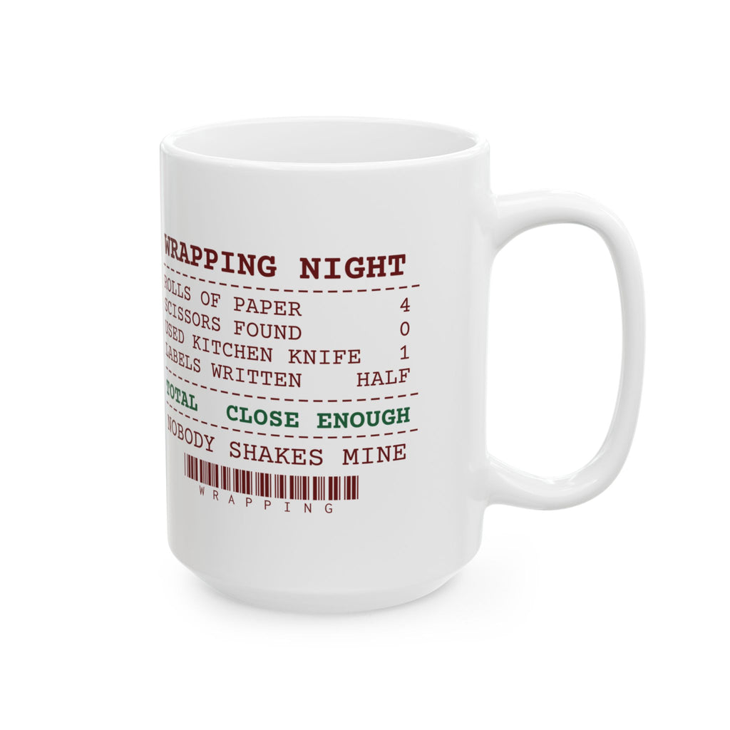 Funny Christmas Coffee Mug Scissors Found Zero Wrapping Receipt