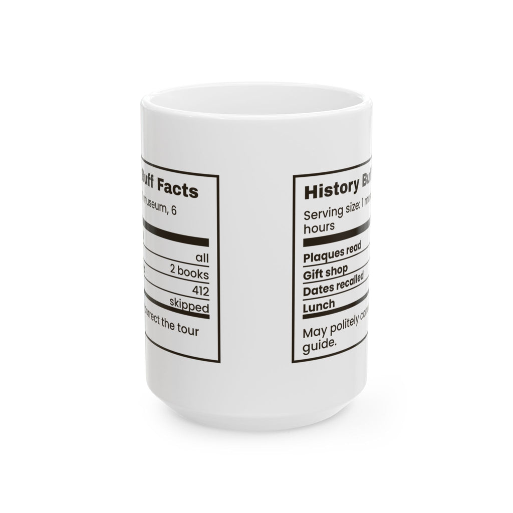 Funny History Buff Coffee Mug History Buff Facts Dates Recalled 412