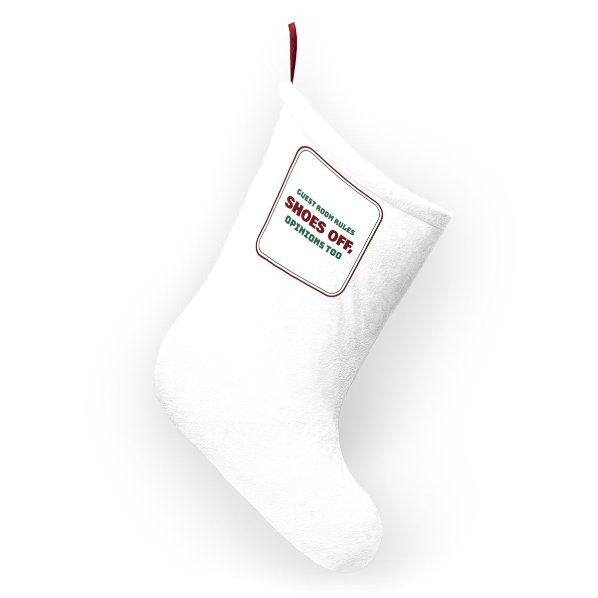 Funny Christmas In-Laws Christmas Stocking Shoes Off Opinions Too