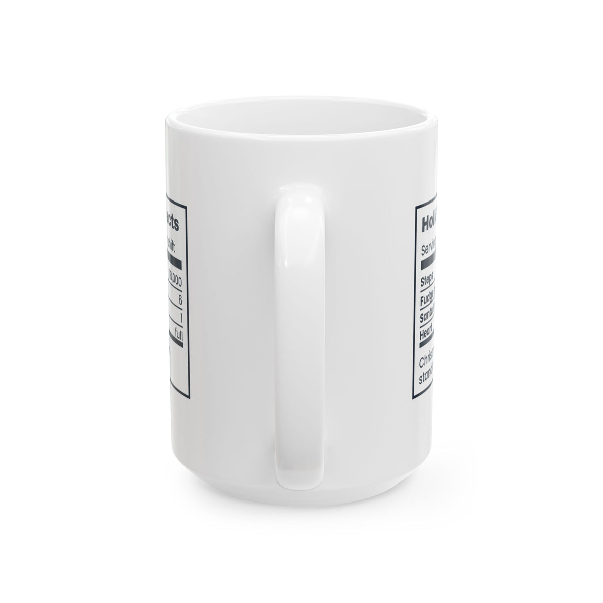 Funny Christmas Nurse Coffee Mug Holiday Shift Facts Nutrition Label