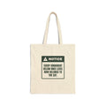 Funny Cat Christmas Tote Bag Ornaments Below Knee Level Notice