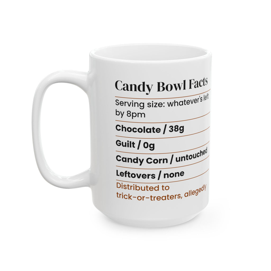 Funny Halloween Coffee Mug Candy Bowl Nutrition Facts For Candy Lovers