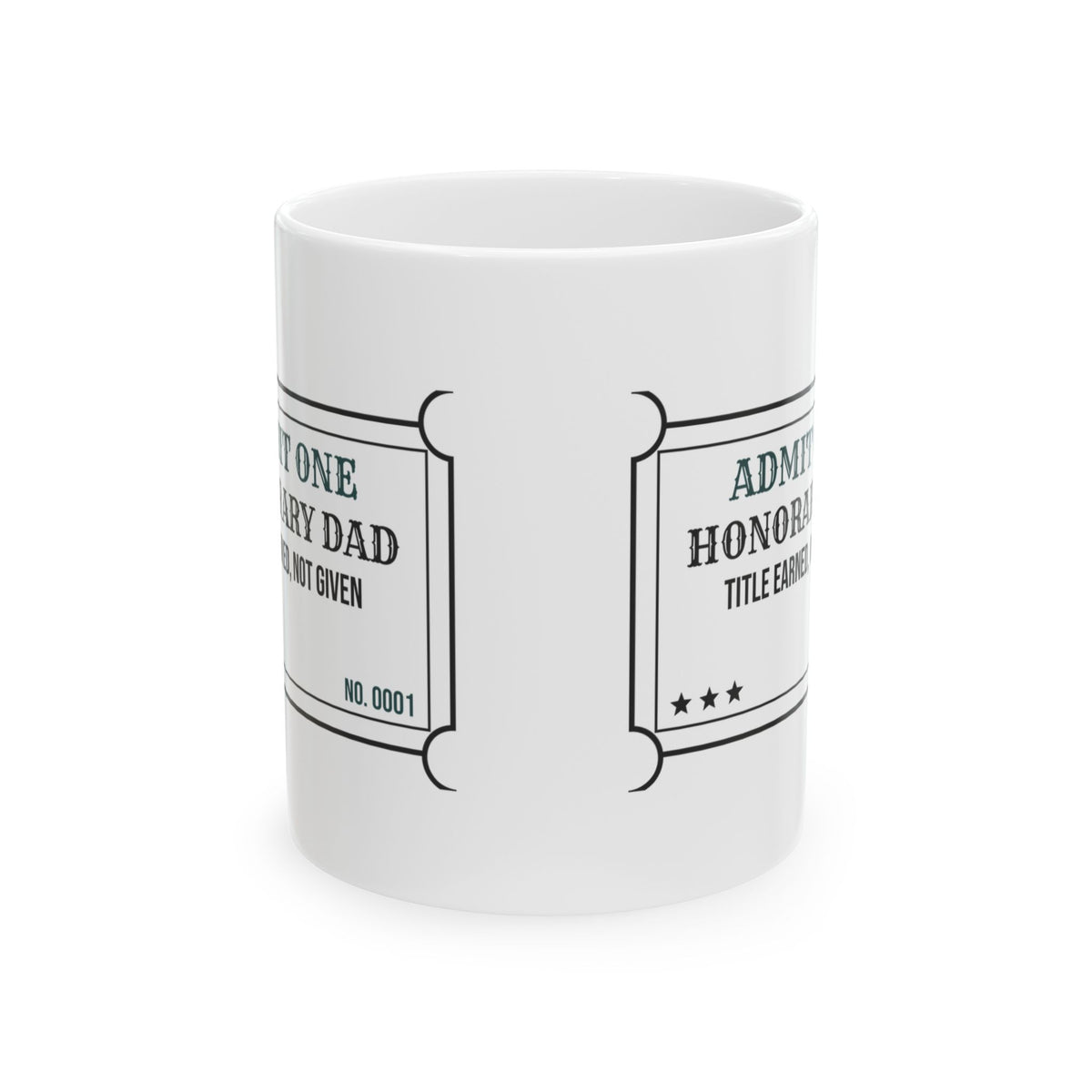Funny Dad Coffee Mug Earned Not Given Stepdad