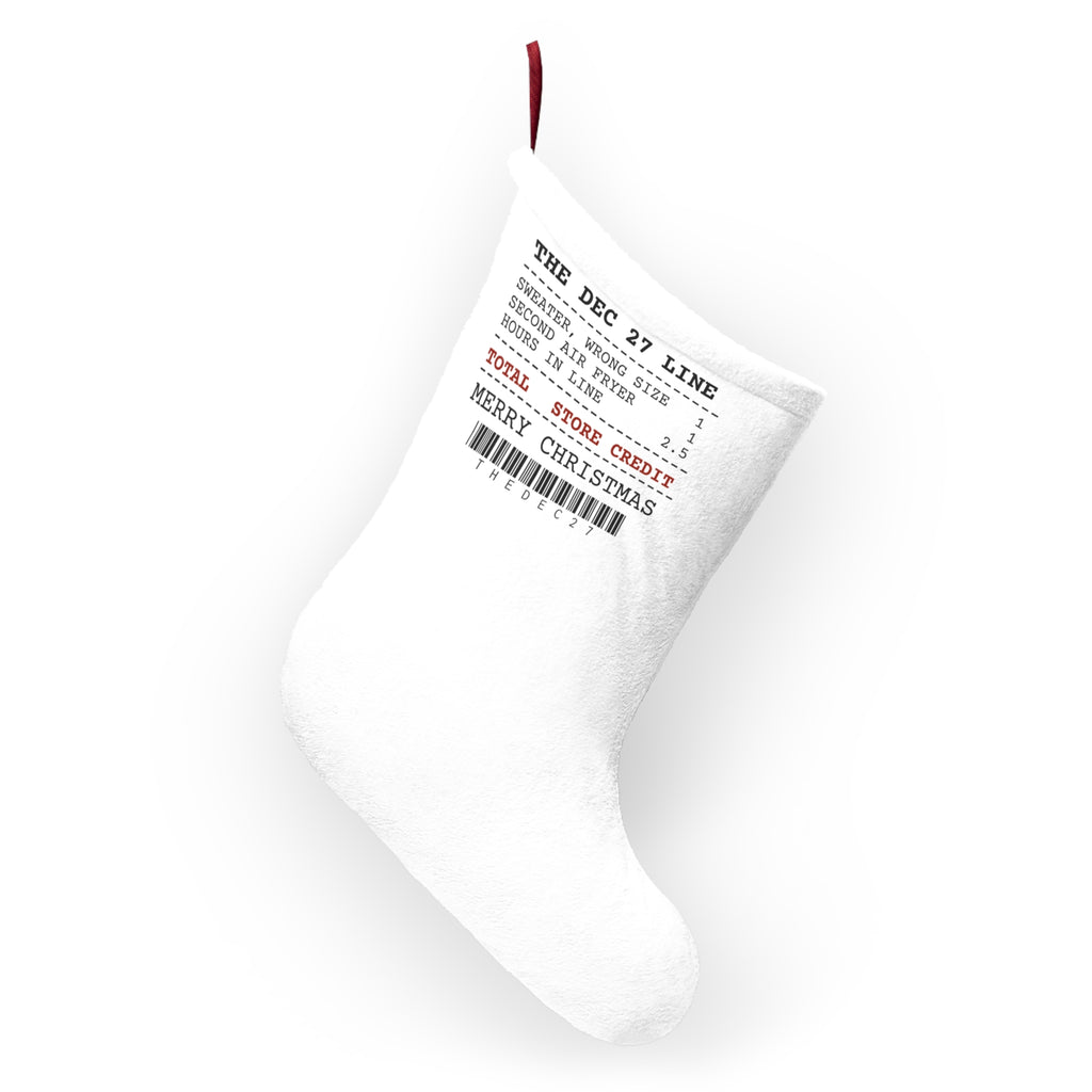Funny Christmas Stocking Exchange Desk Receipt Store Credit