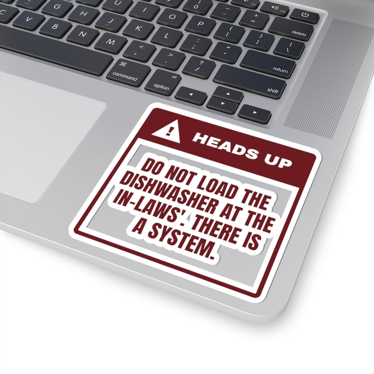 Funny Christmas Sticker In-Law Dishwasher There Is A System