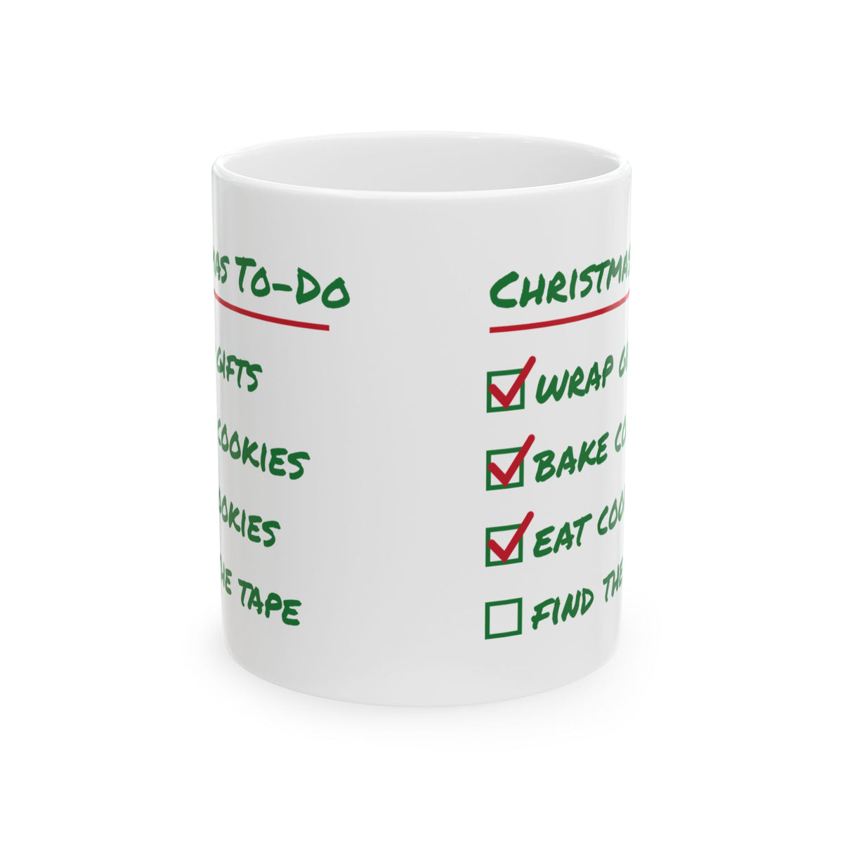 Funny Christmas Coffee Mug Christmas To Do List Eat Cookies