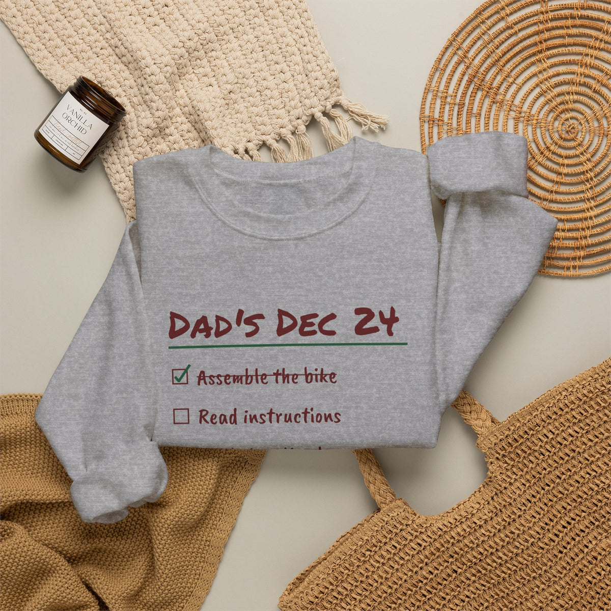 Funny Christmas Dad Sweatshirt Read The Instructions Eventually