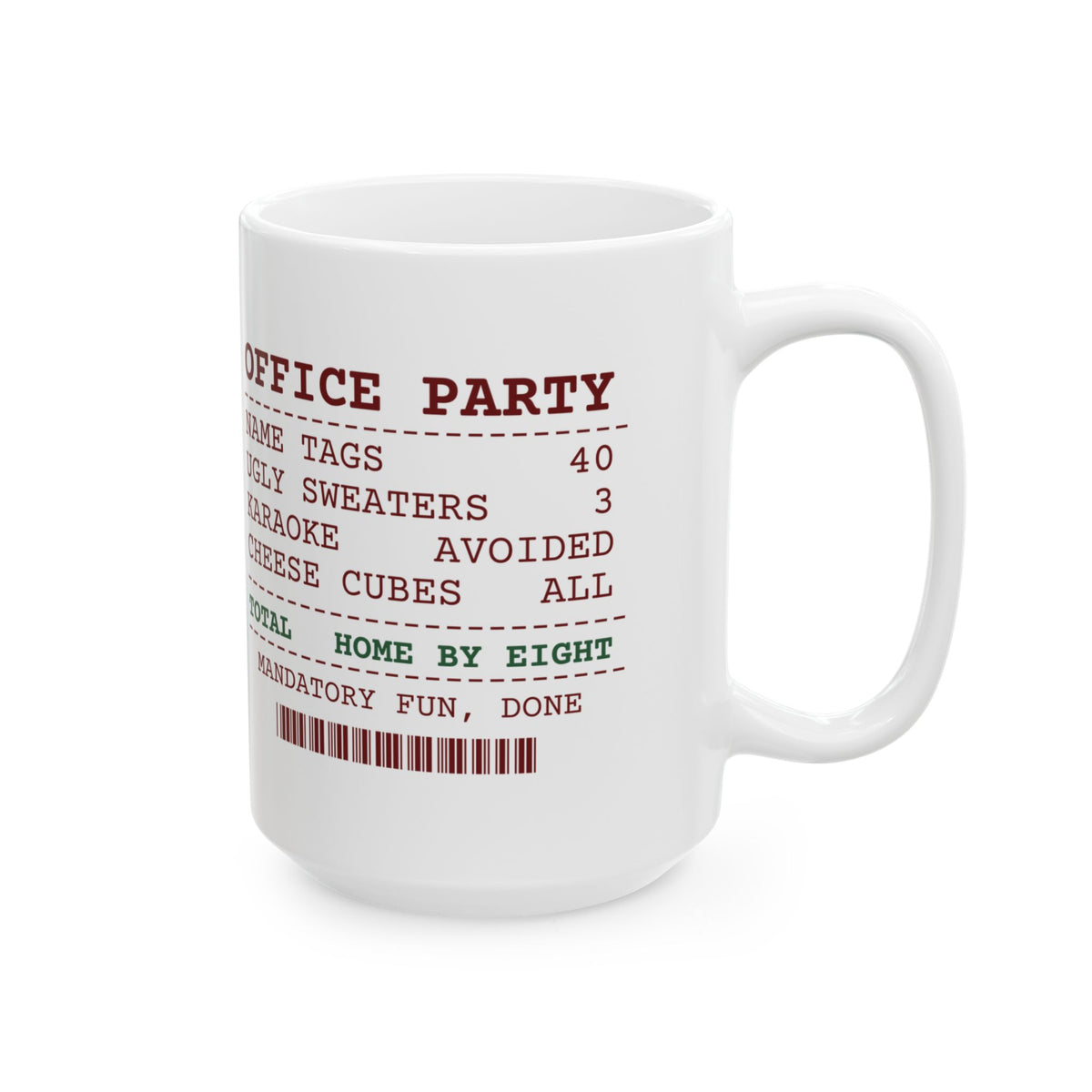Funny Office Christmas Party Coffee Mug Office Party Receipt
