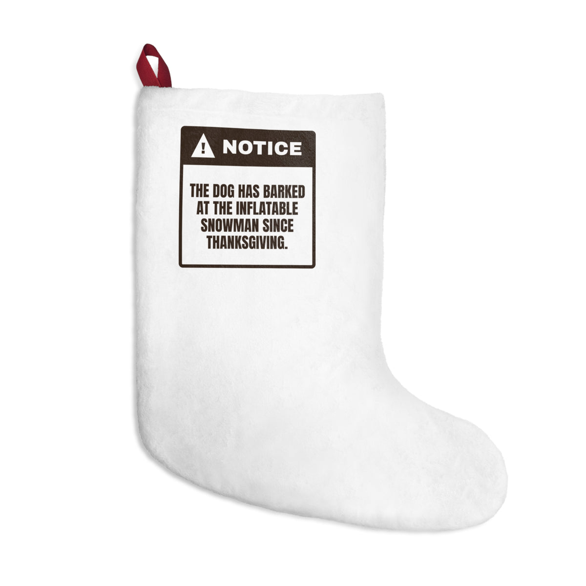 Funny Christmas Stocking Dog Barks At The Snowman For Dog Owners