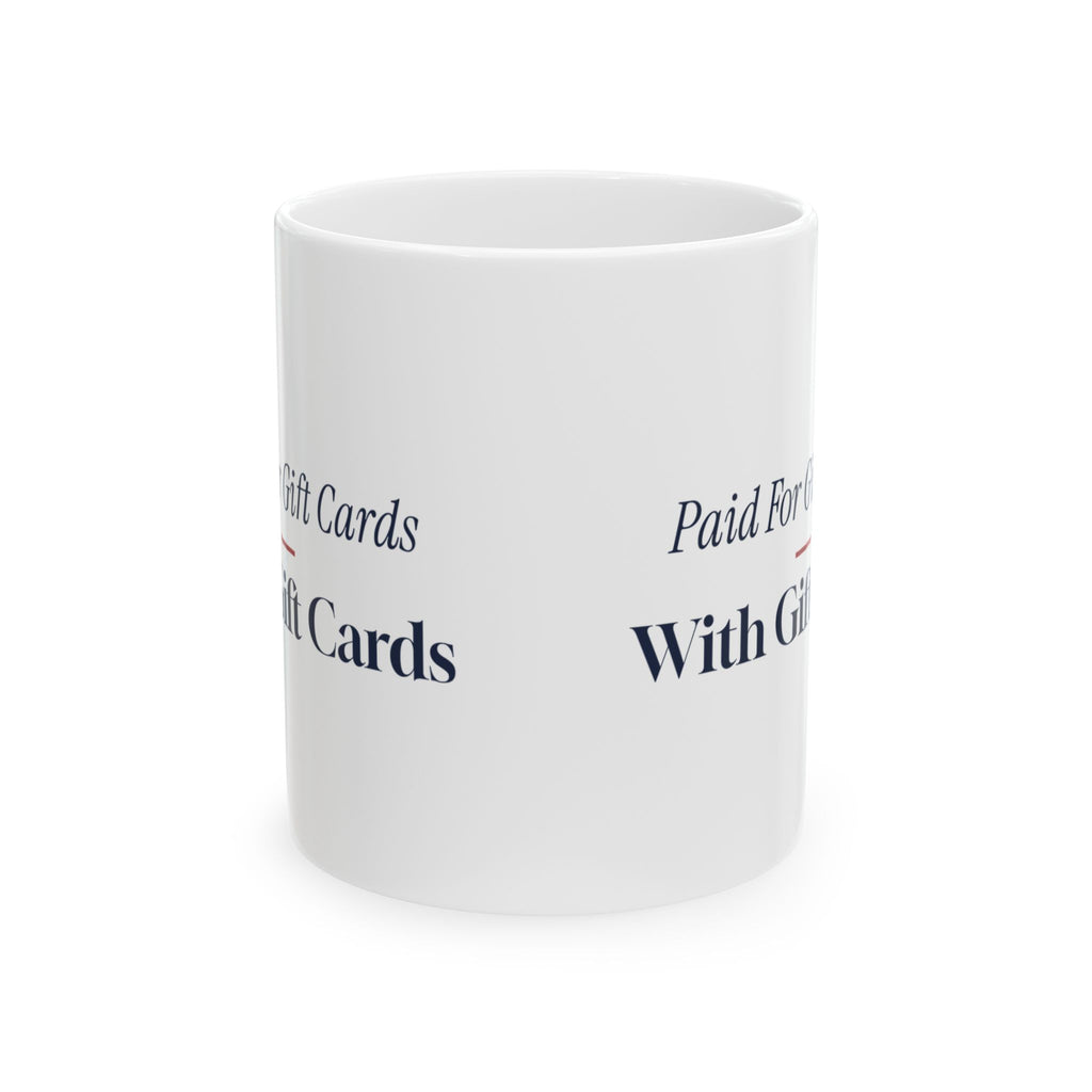 Funny Cashier Christmas Coffee Mug Paying For Cards With Cards