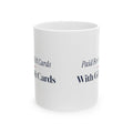 Funny Cashier Christmas Coffee Mug Paying For Cards With Cards