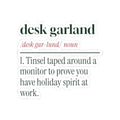 Funny Office Christmas Sticker Desk Garland Dictionary Definition