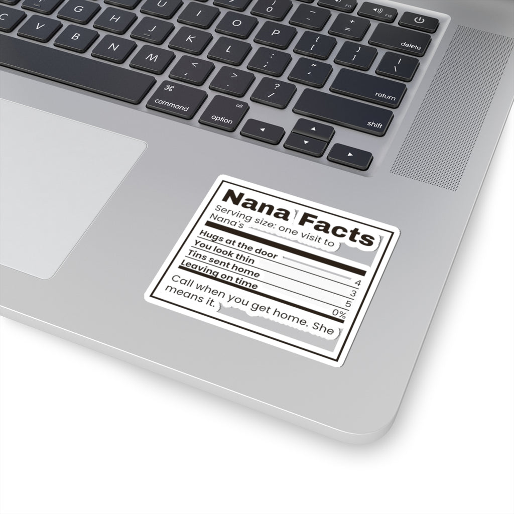Funny Nana Christmas Sticker Nana Facts Leaving On Time Zero