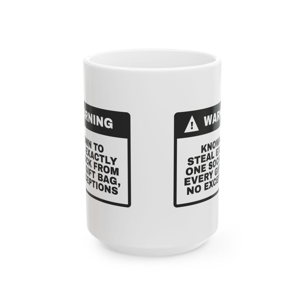 Funny Dog Valentine Coffee Mug Sock Thief Warning For Dog Owners