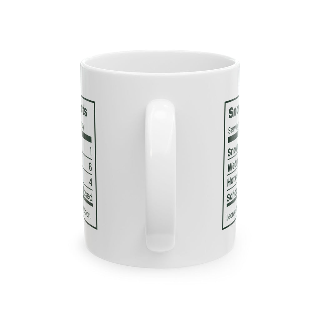 Hot Cocoa Coffee Mug Snow Day Nutrition Facts For Winter Lovers