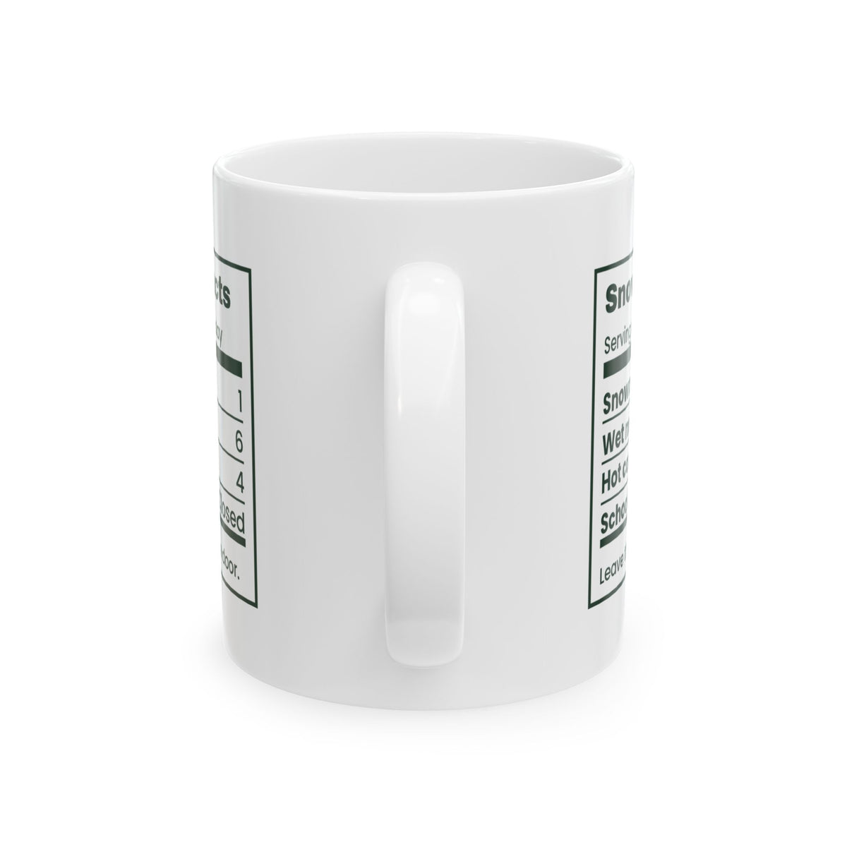 Hot Cocoa Coffee Mug Snow Day Nutrition Facts For Winter Lovers