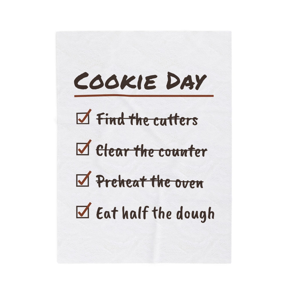 Funny Christmas Baking Throw Blanket Cookie Day Checklist For Bakers