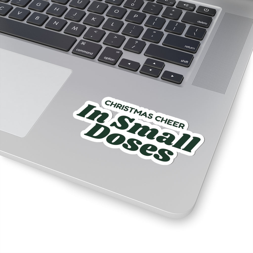 Funny Introvert Christmas Sticker Christmas Cheer In Small Doses