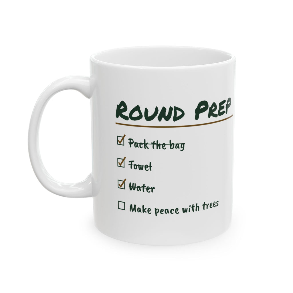 Funny Disc Golf Coffee Mug Round Prep Checklist