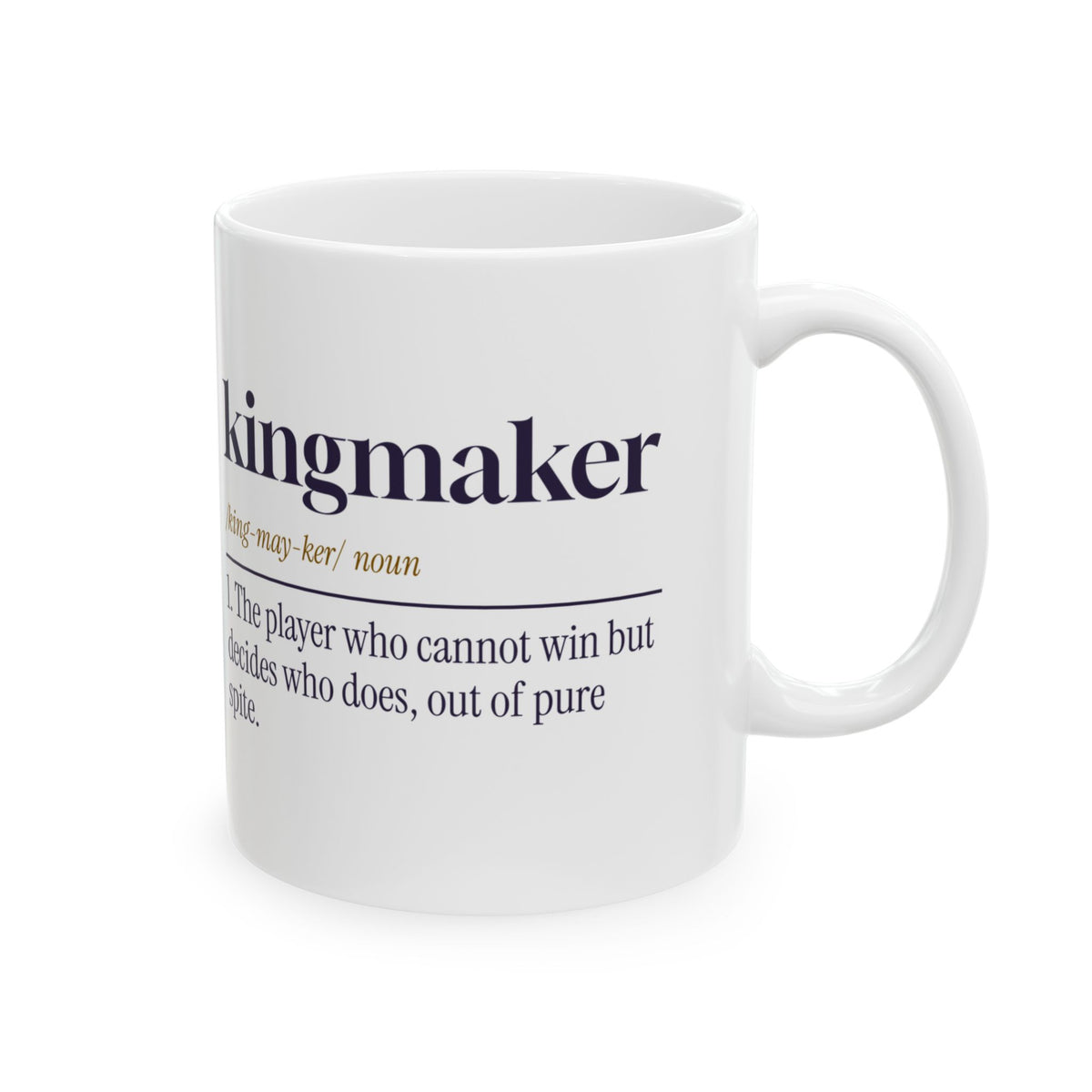 Funny Board Game Mug Kingmaker Dictionary Definition
