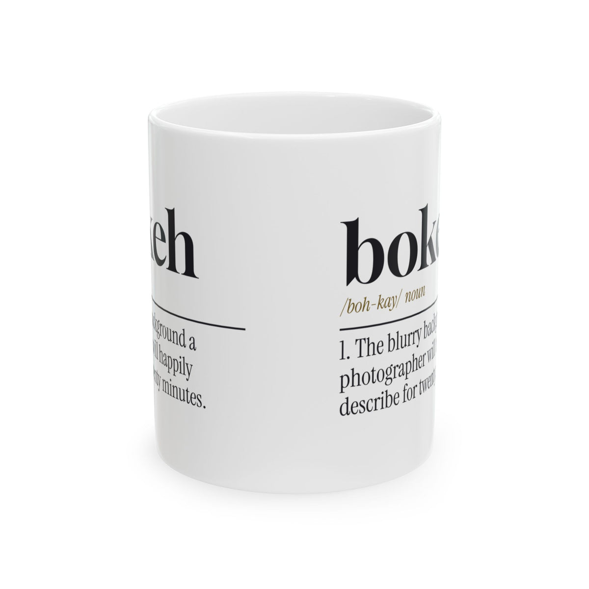 Funny Photography Coffee Mug Bokeh Dictionary Definition