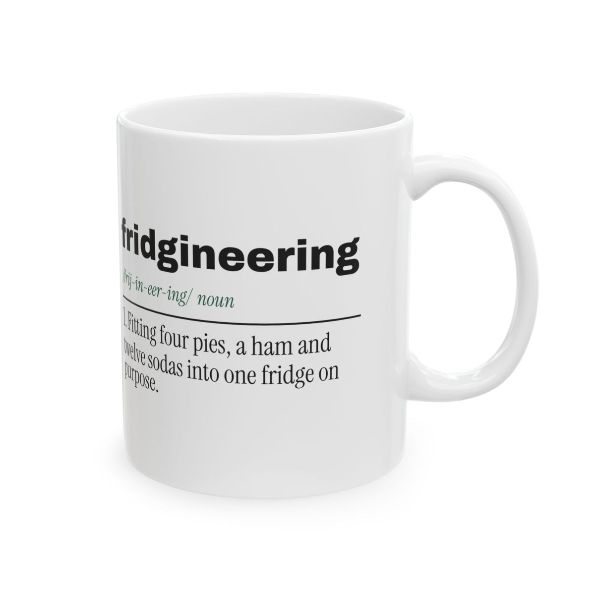 Funny Christmas Coffee Mug Fridgineering Dictionary Holiday Host