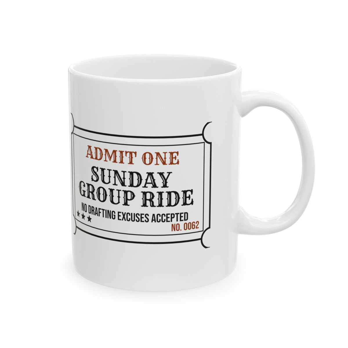 Cycling Coffee Mug Sunday Group Ride No Excuses