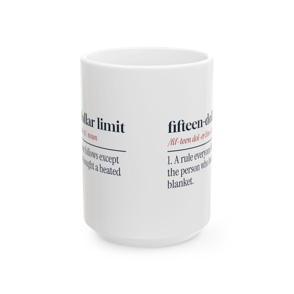 Funny Secret Santa Coffee Mug Fifteen Dollar Limit Definition