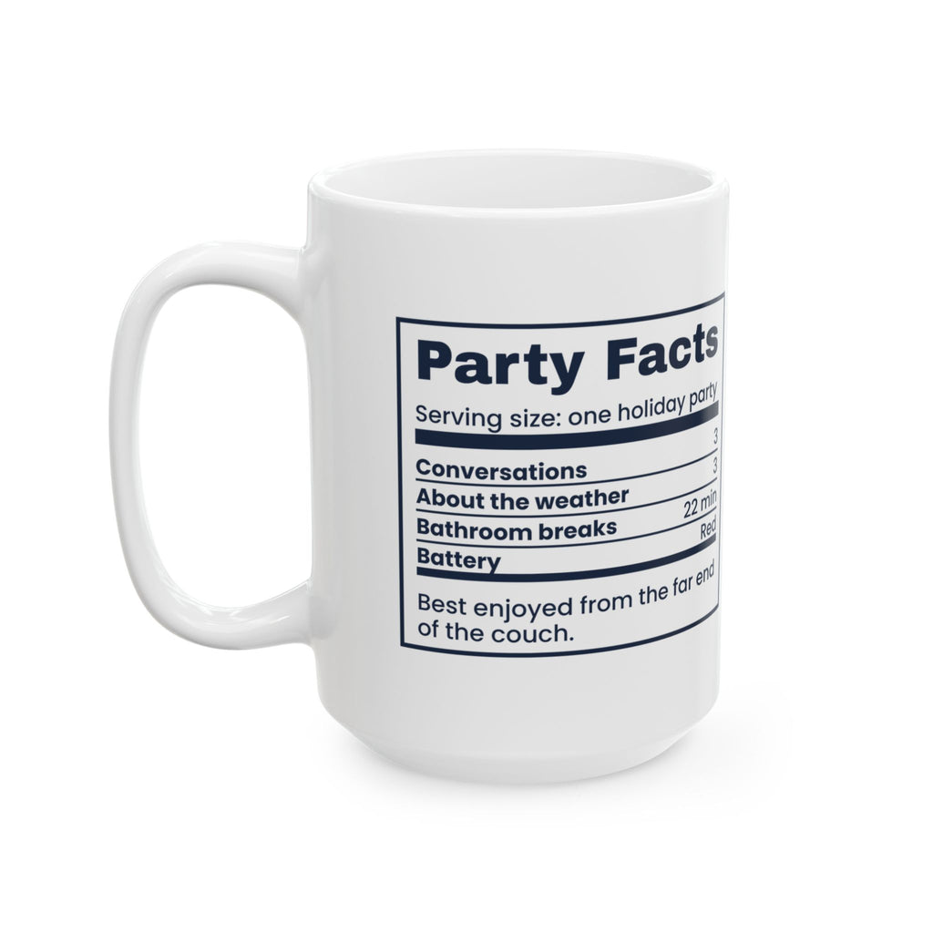 Funny Introvert Christmas Party Coffee Mug Party Nutrition Facts