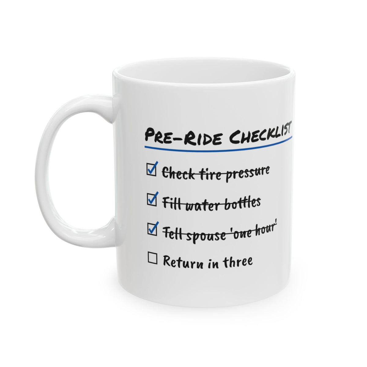 Cycling Coffee Mug Tell Spouse One Hour