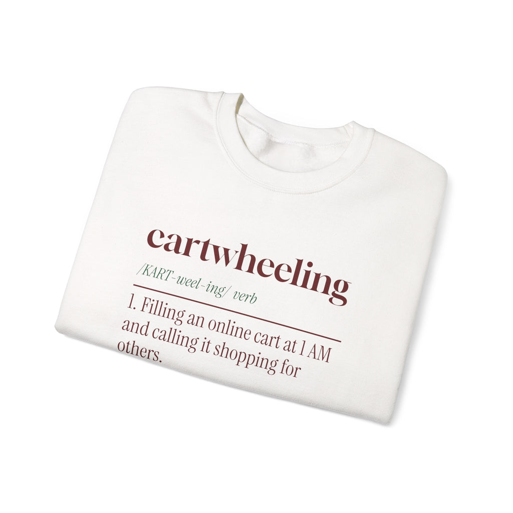 Funny Christmas Shopping Sweatshirt Cartwheeling Dictionary Definition