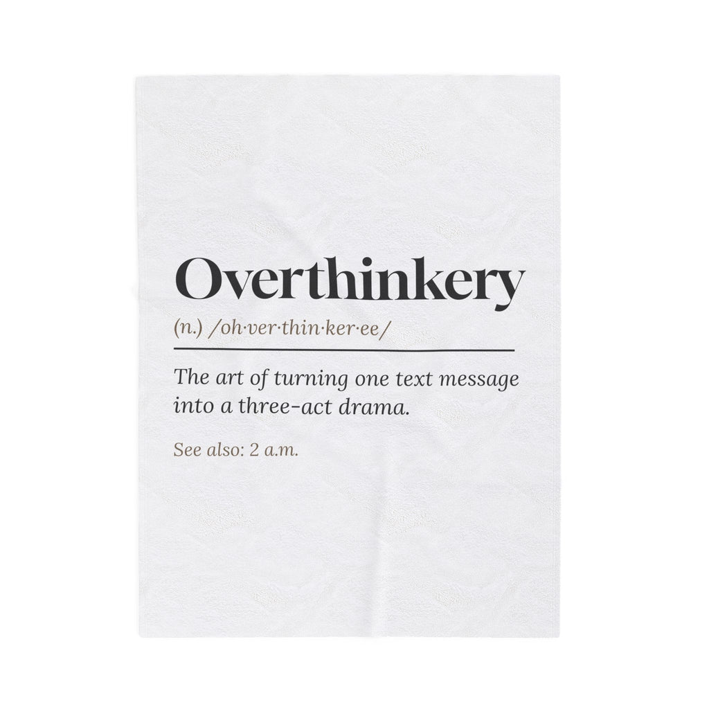 Funny Overthinker Throw Blanket Overthinkery Definition