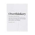 Funny Overthinker Throw Blanket Overthinkery Definition