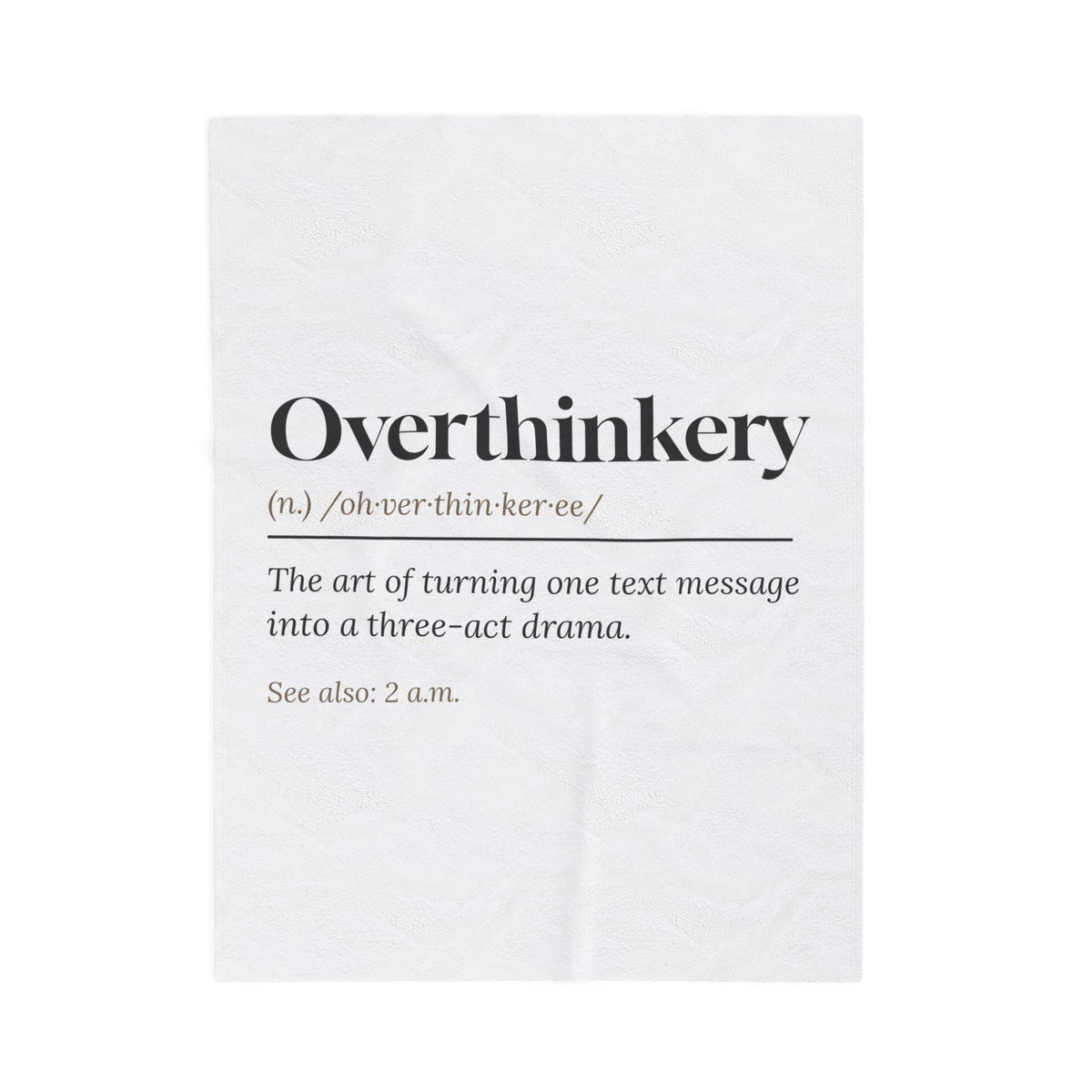 Funny Overthinker Throw Blanket Overthinkery Definition