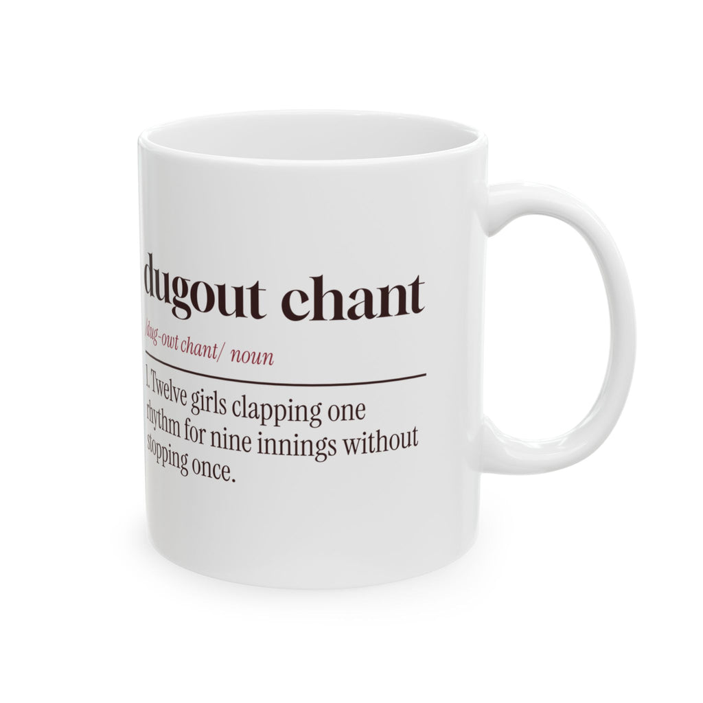 Funny Softball Mug Dugout Chant Dictionary Definition
